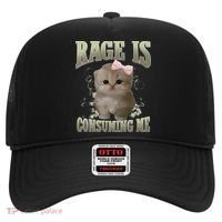 Rage Is Consuming Me Cute Coquette Bow Kawaii Cat Meme Hat thumb 0