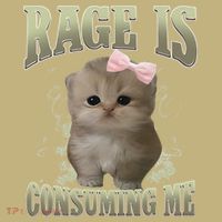Rage Is Consuming Me Cute Coquette Bow Kawaii Cat Meme Long Sleeve Shirt thumb 2