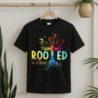 Rooted In Christ Faith Christian Jesus Lovers Men Women T-Shirt thumb 2