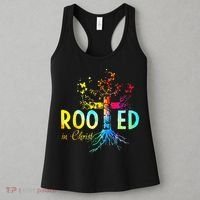 Rooted In Christ Faith Christian Jesus Lovers Men Women Women's Tank Top thumb 3