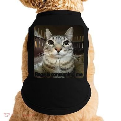Rage Is Consuming Me Funny Meme Cat Joke Cat Lovers Doggie Tank