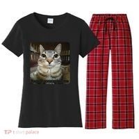 Rage Is Consuming Me Funny Meme Cat Joke Cat Lovers Women's Flannel Pajama Set thumb 0