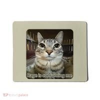 Rage Is Consuming Me Funny Meme Cat Joke Cat Lovers Mousepad thumb 0