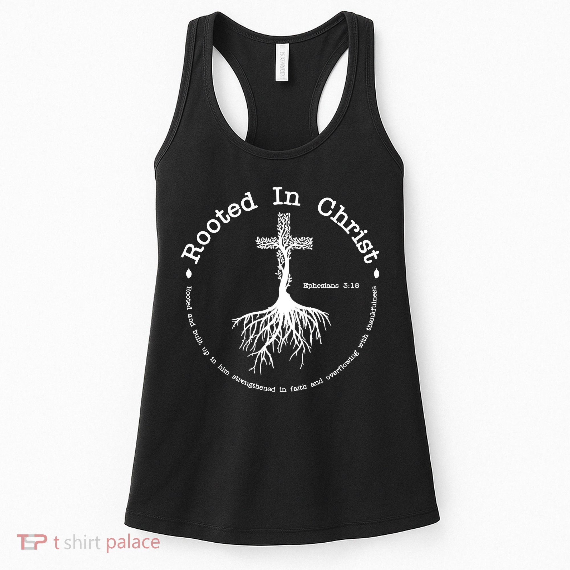 Rooted In Christ Christianity Quote Women's Tank Top