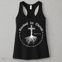 Rooted In Christ Christianity Quote Women's Tank Top thumb 3