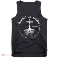 Rooted In Christ Christianity Quote Tank Top thumb 0