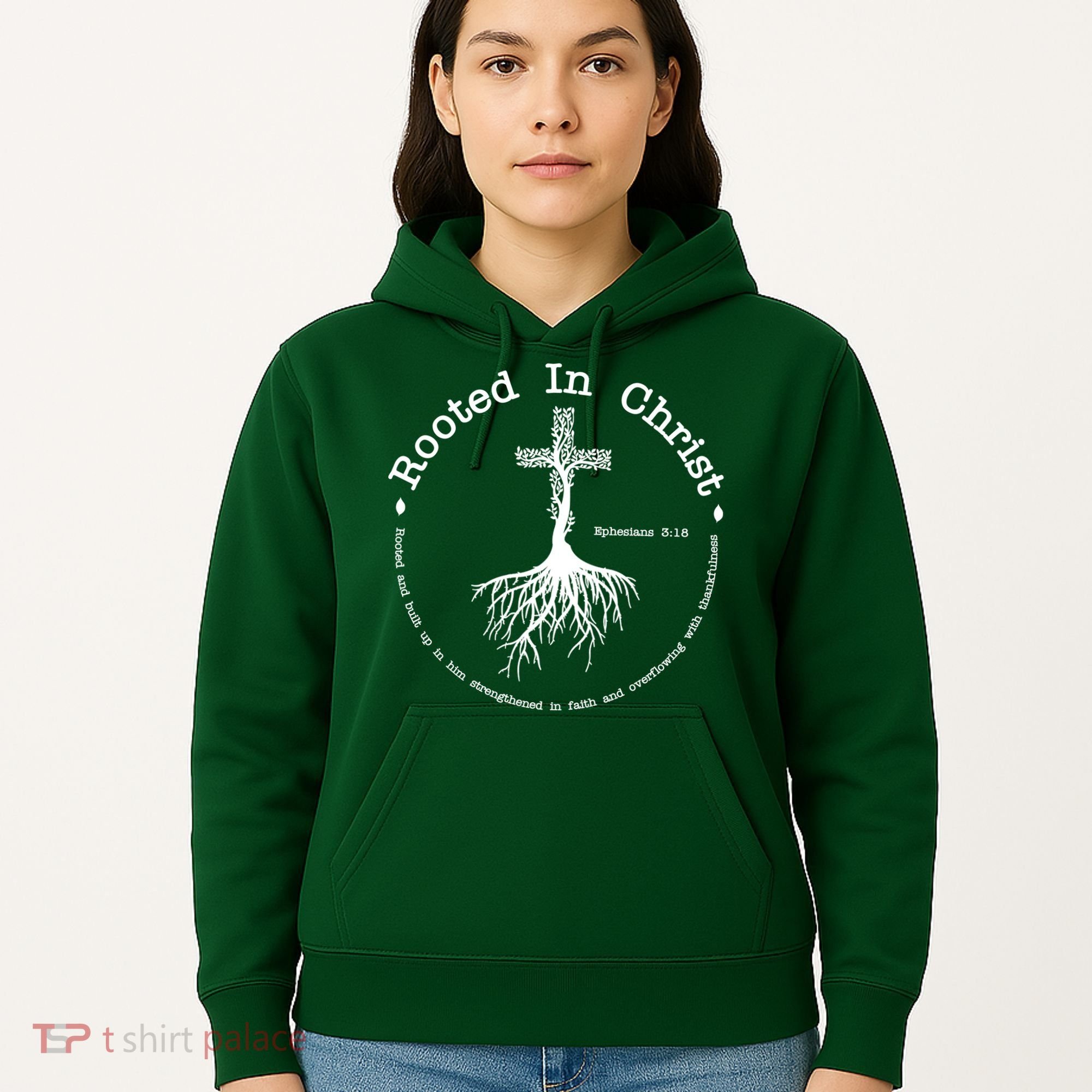 Rooted In Christ Christianity Quote Hoodie