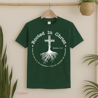 Rooted In Christ Christianity Quote T-Shirt thumb 2