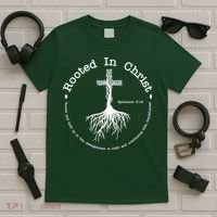 Rooted In Christ Christianity Quote T-Shirt thumb 5