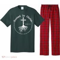 Rooted In Christ Christianity Quote Pajama Set thumb 0