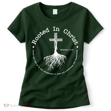 Rooted In Christ Christianity Quote Women's T-Shirt