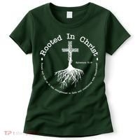 Rooted In Christ Christianity Quote Women's T-Shirt thumb 0