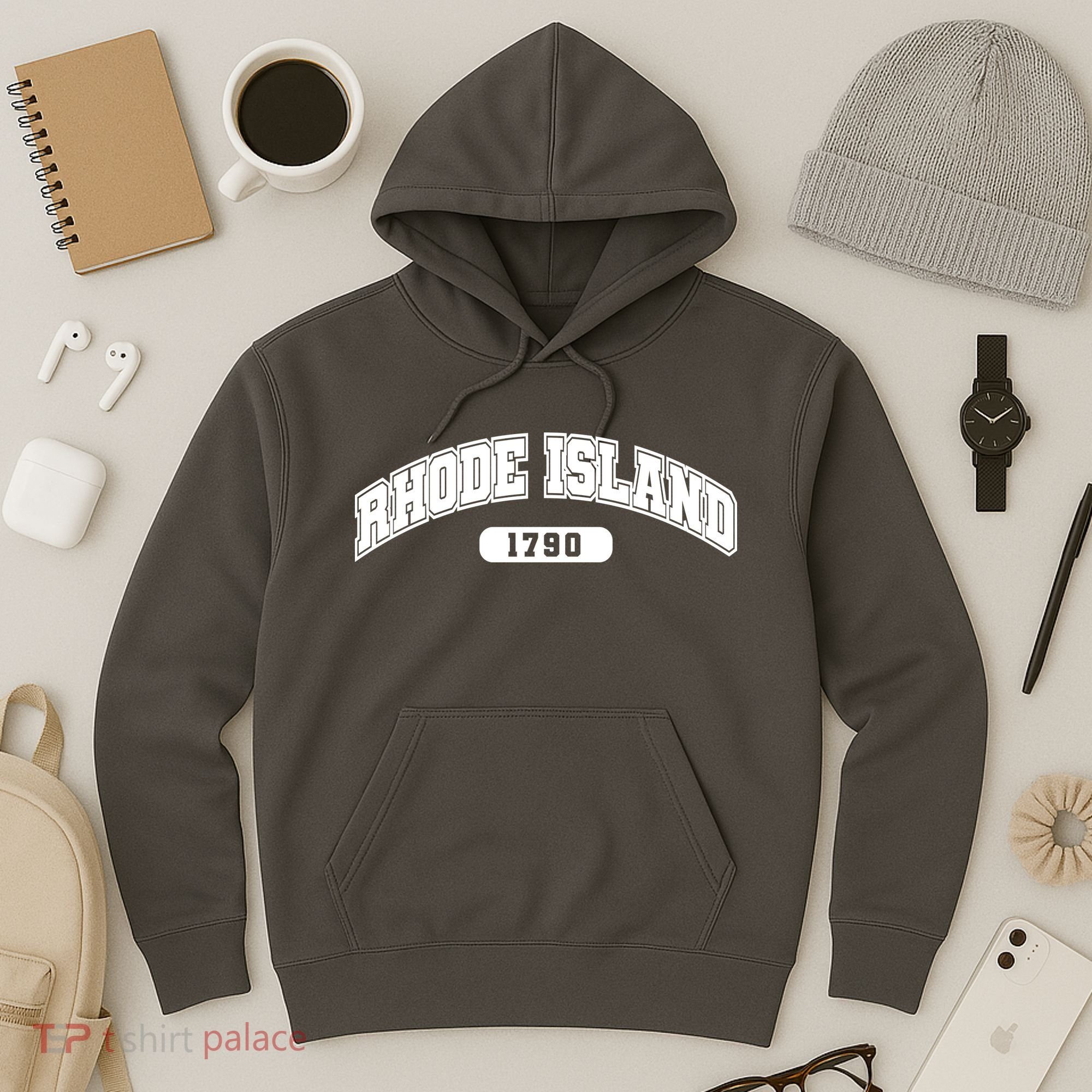 Rhode Island Collegiate Style 1790 Hoodie