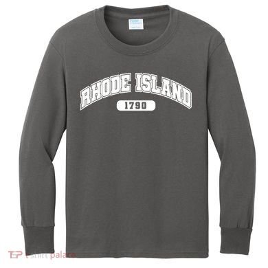Rhode Island Collegiate Style 1790 Kids Long Sleeve Shirt