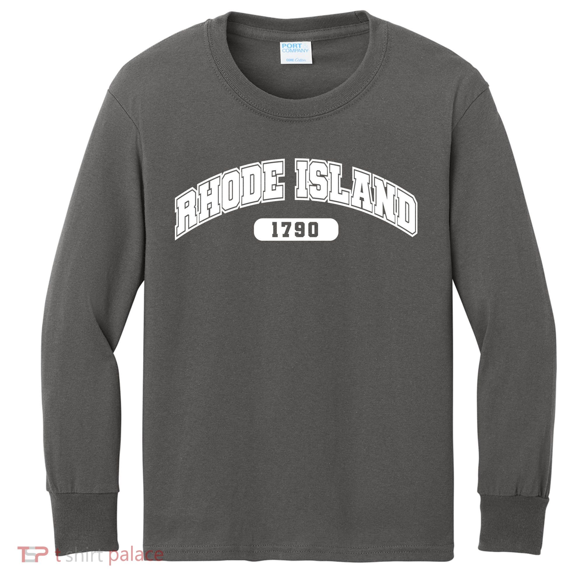Rhode Island Collegiate Style 1790 Kids Long Sleeve Shirt