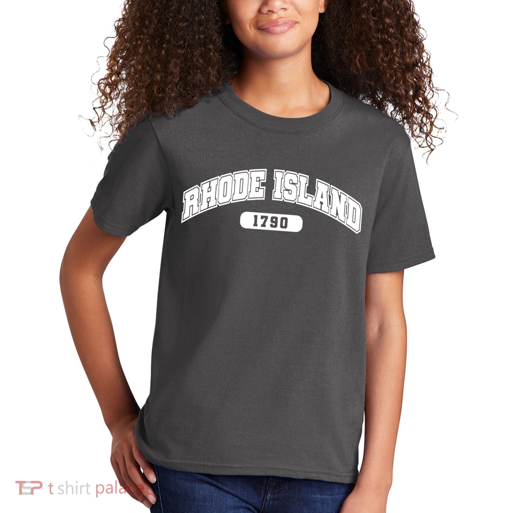 Rhode Island Collegiate Style 1790 Kids T-Shirt