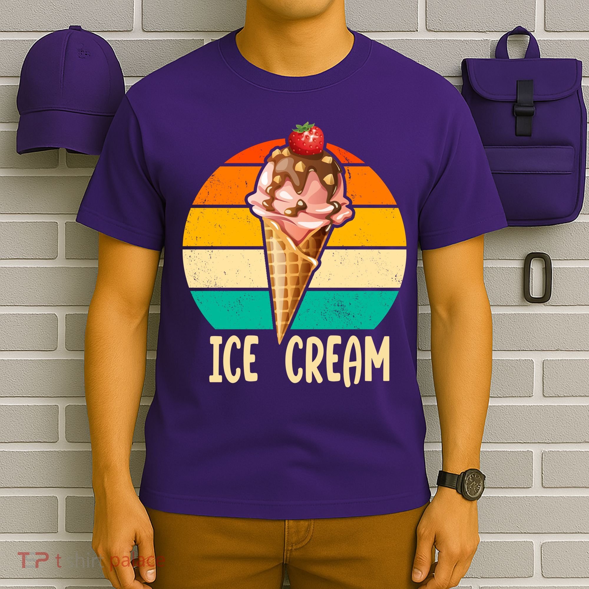 Retro Ice Cream Cone Vintage Ice Cream Lovers T-Shirt