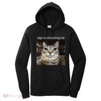 Rage Is Consuming Me Silly Staring Cat Meme Women's Hoodie thumb 0