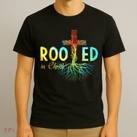 Rooted In Christ Faith Christian Jesus Lovers T-Shirt thumb 3