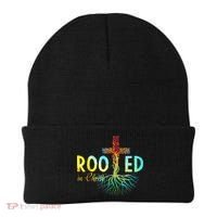 Rooted In Christ Faith Christian Jesus Lovers Beanie thumb 0