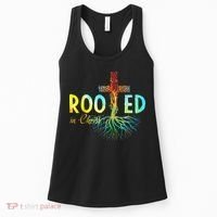 Rooted In Christ Faith Christian Jesus Lovers Women's Tank Top thumb 0