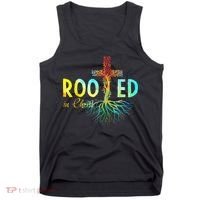 Rooted In Christ Faith Christian Jesus Lovers Tank Top thumb 0