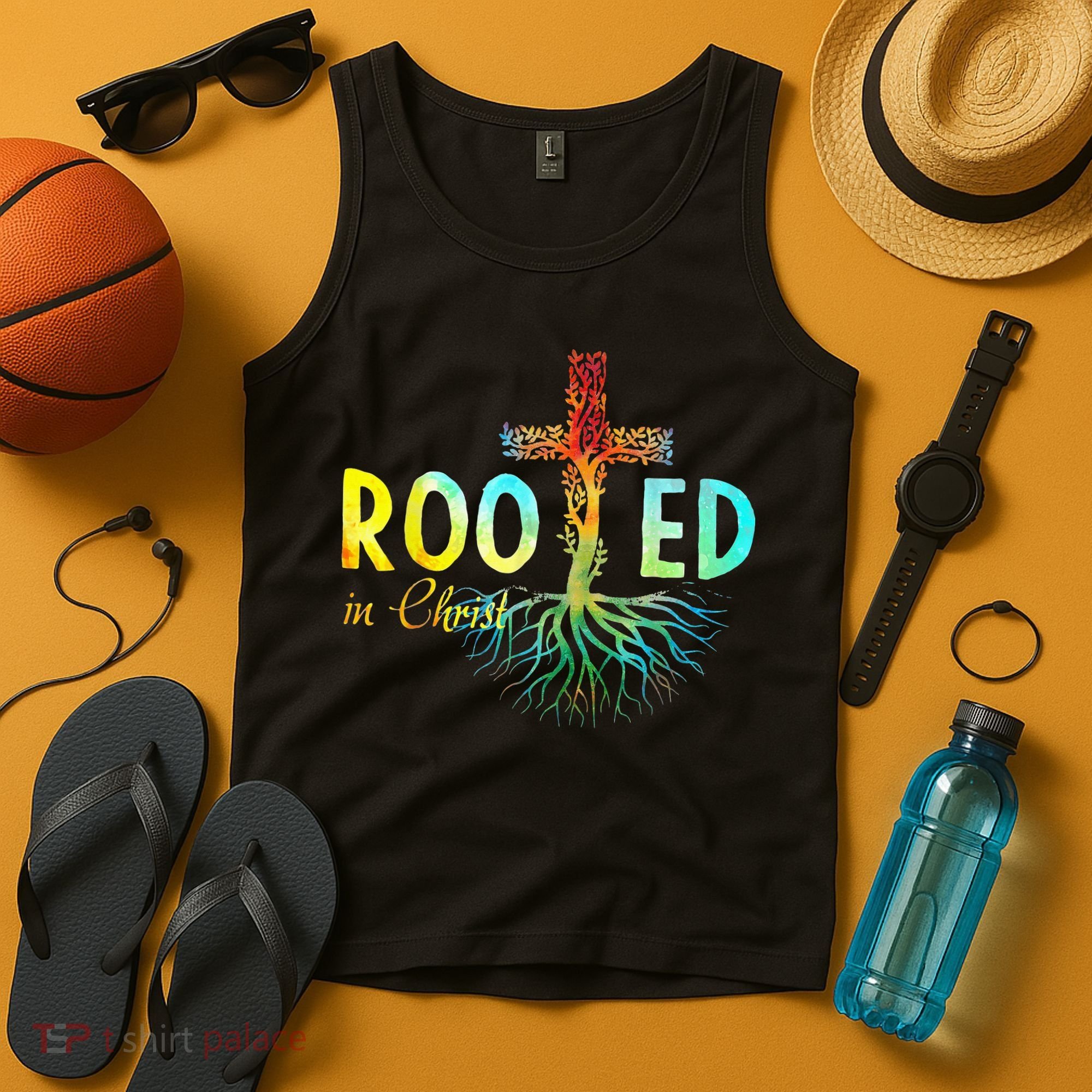 Rooted In Christ Faith Christian Jesus Lovers Tank Top