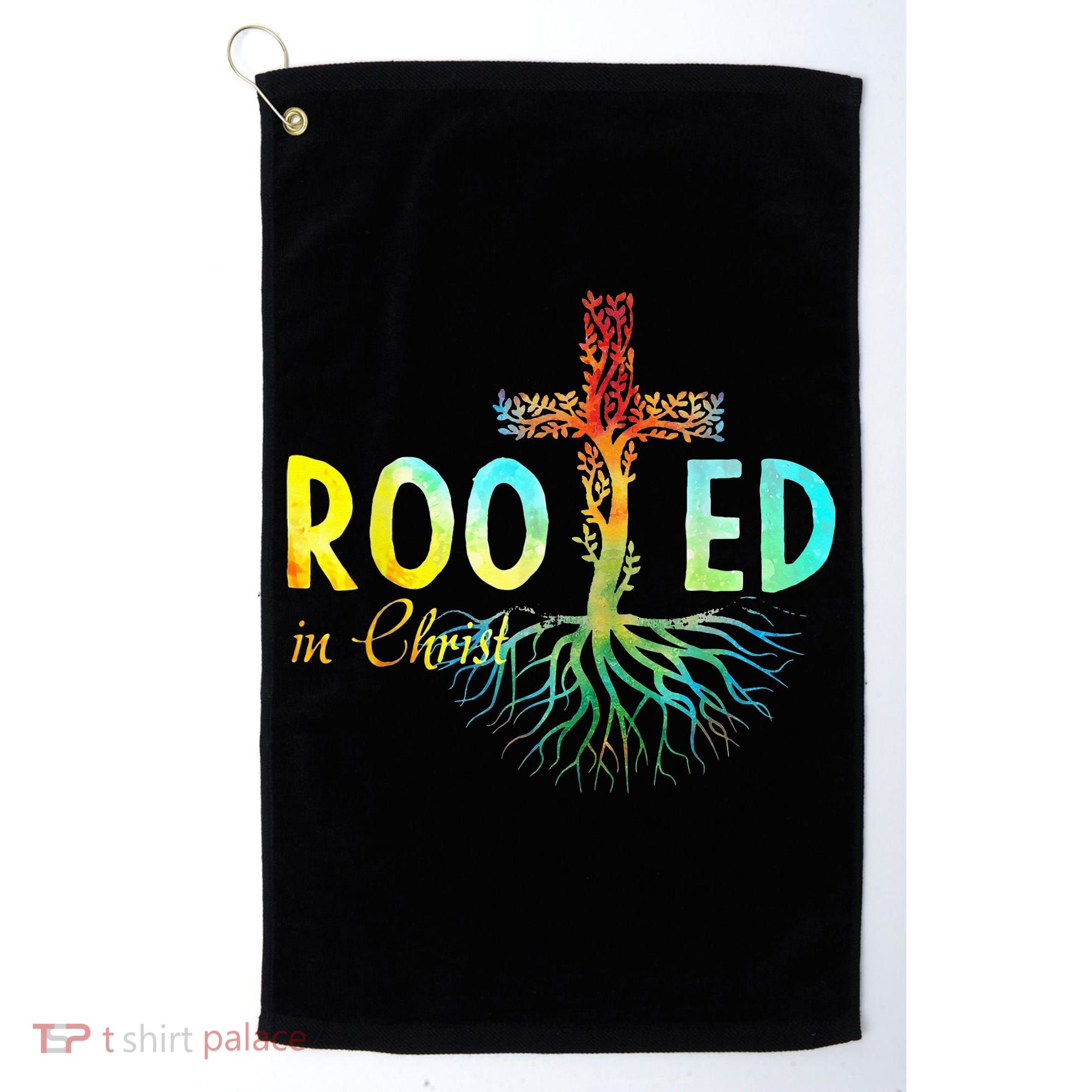 Rooted In Christ Faith Christian Jesus Lovers Golf Towel
