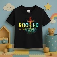 Rooted In Christ Faith Christian Jesus Lovers Toddler T-Shirt thumb 3