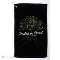 Rooted In Christ Christian Jesus Golf Towel thumb 0