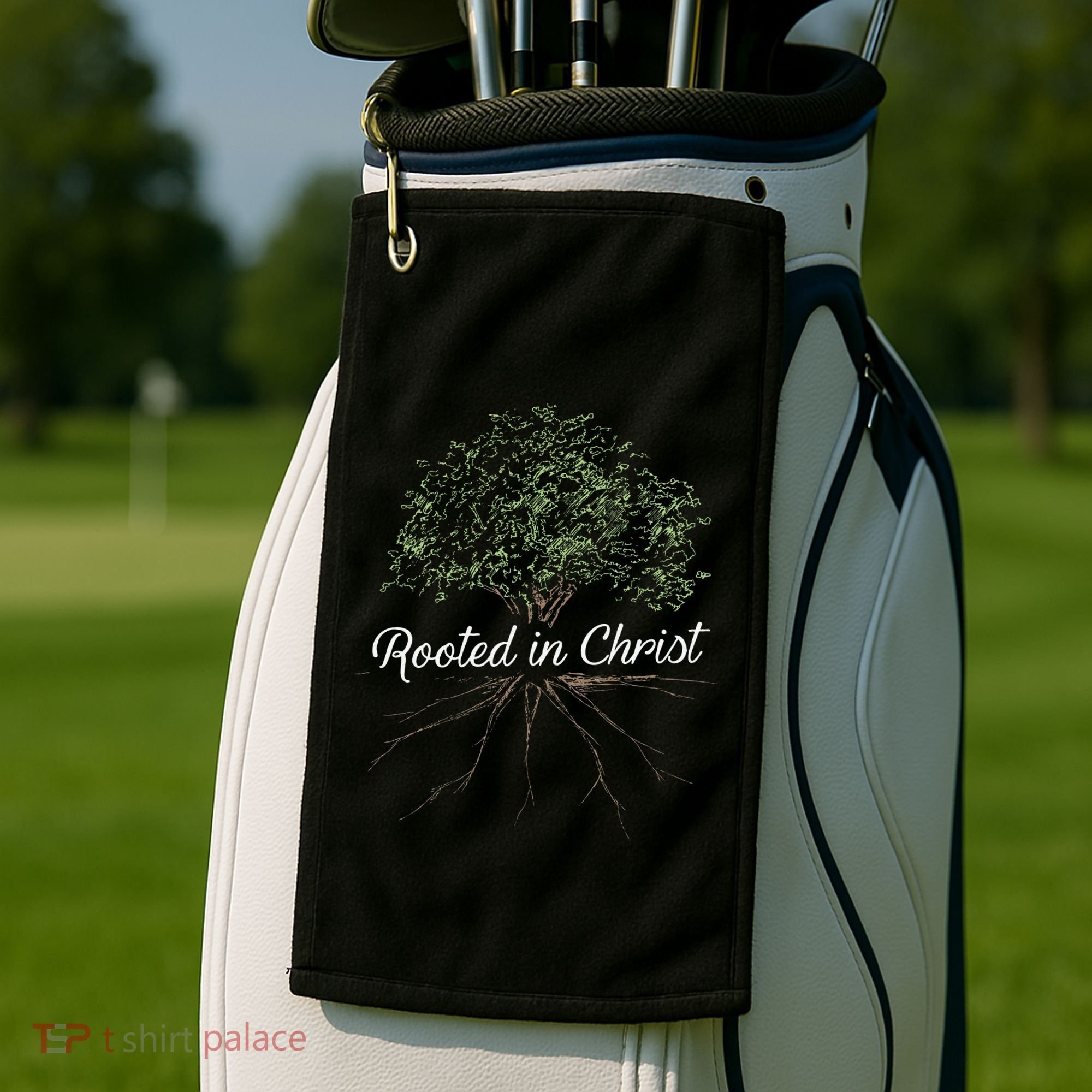 Rooted In Christ Christian Jesus Golf Towel
