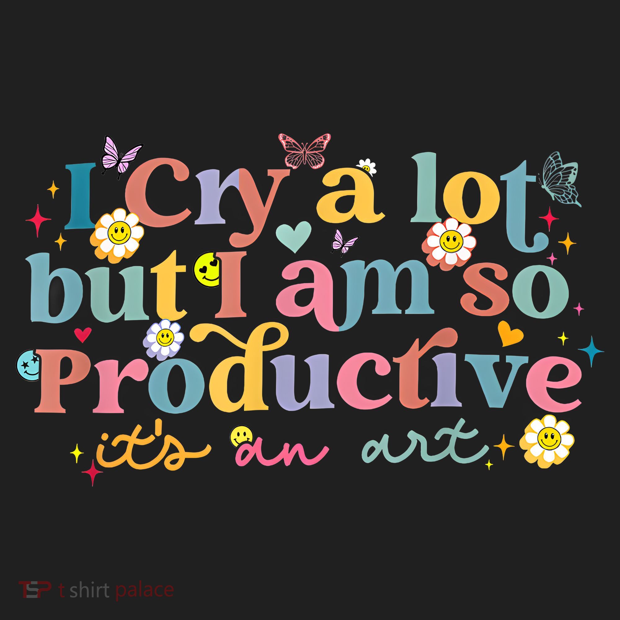 Retro I Cry A Lot But I Am So Productive Funny Trending Meme Beanie