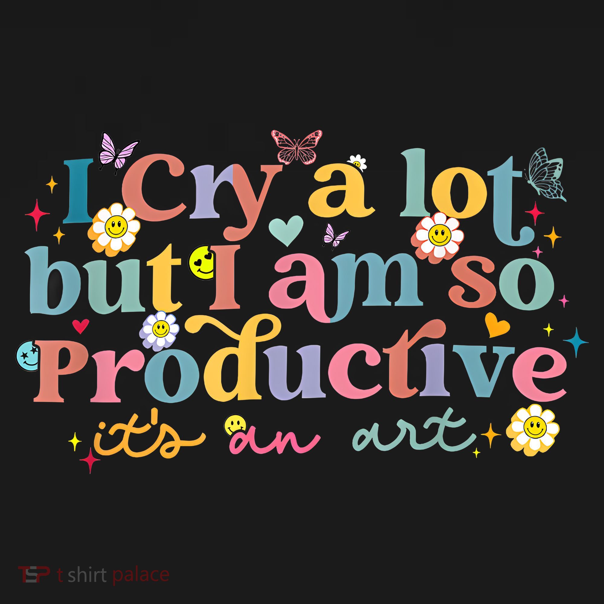 Retro I Cry A Lot But I Am So Productive Funny Trending Meme Women's Hoodie