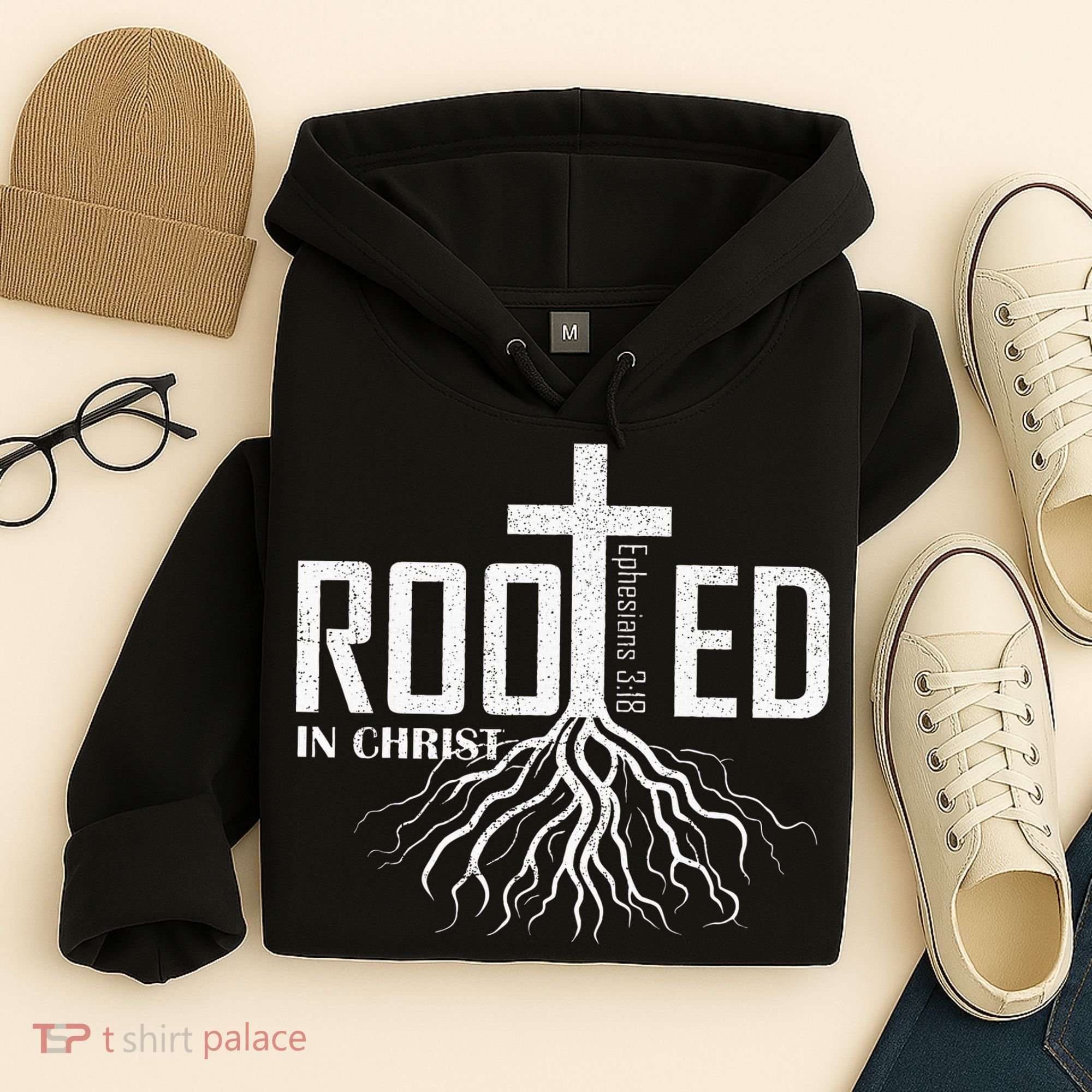 Rooted In Christ Christian Religious Christian Hoodie