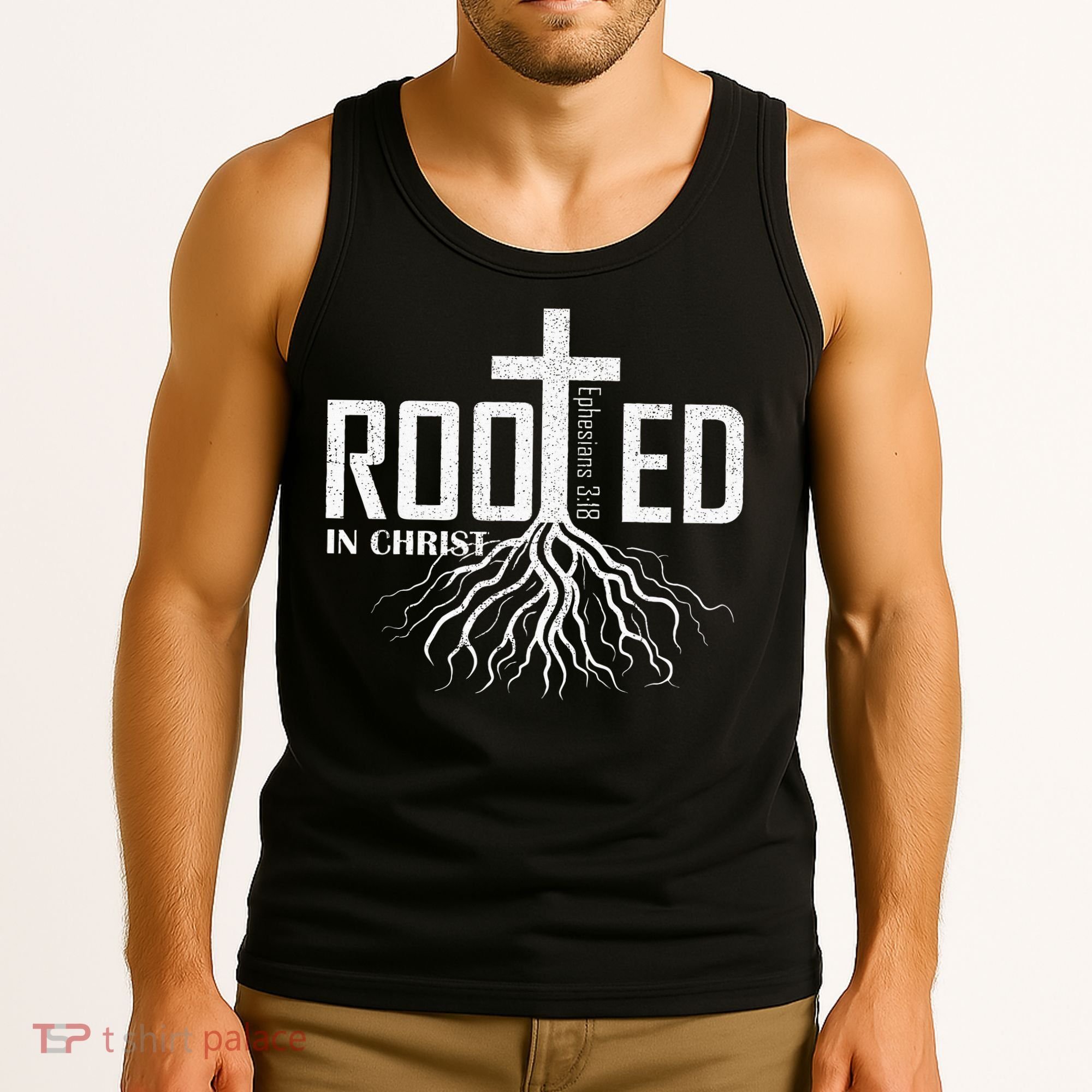 Rooted In Christ Christian Religious Christian Tank Top