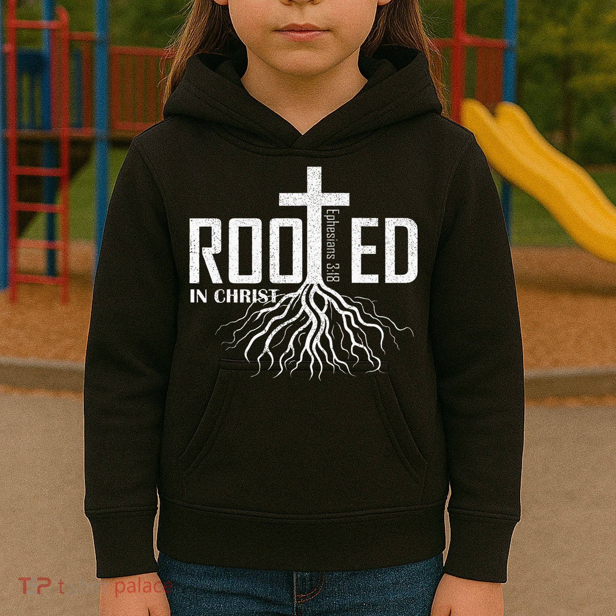 Rooted In Christ Christian Religious Christian Kids Hoodie