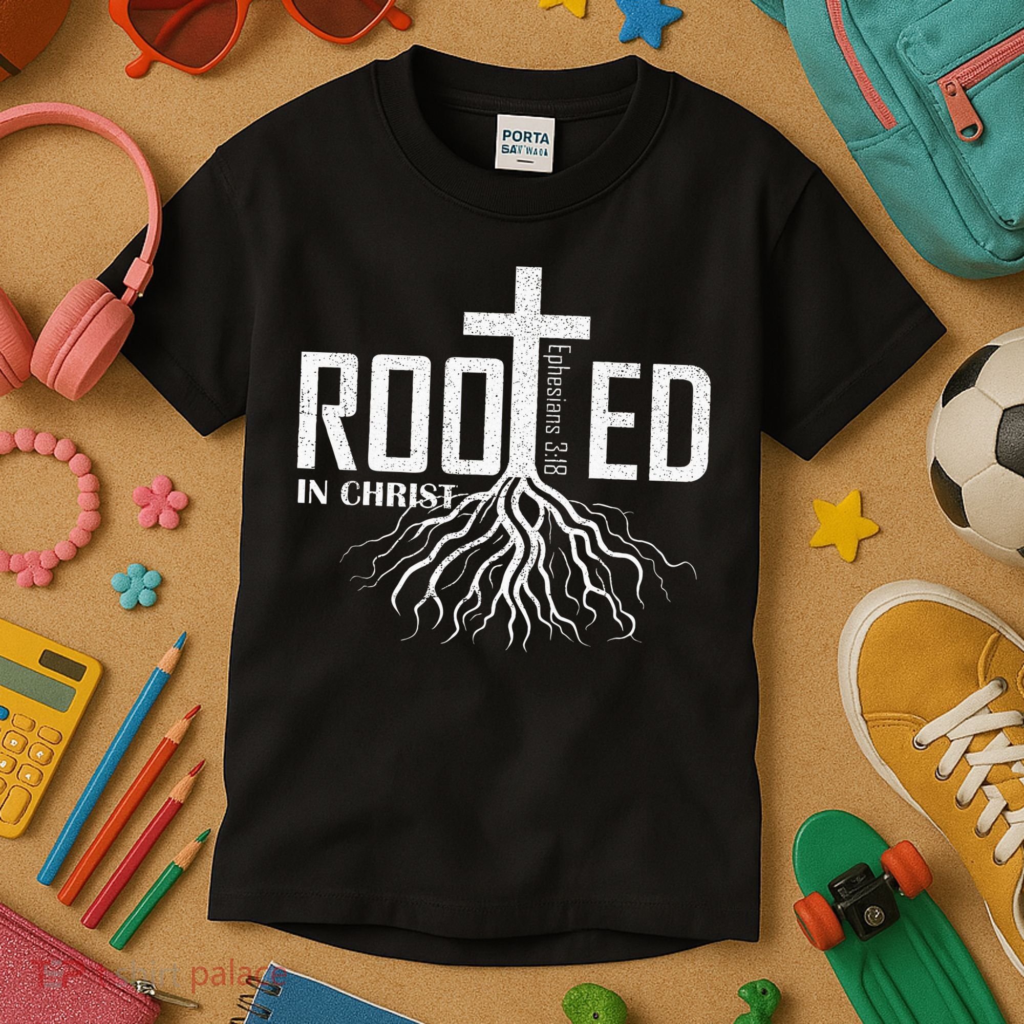 Rooted In Christ Christian Religious Christian Kids T-Shirt