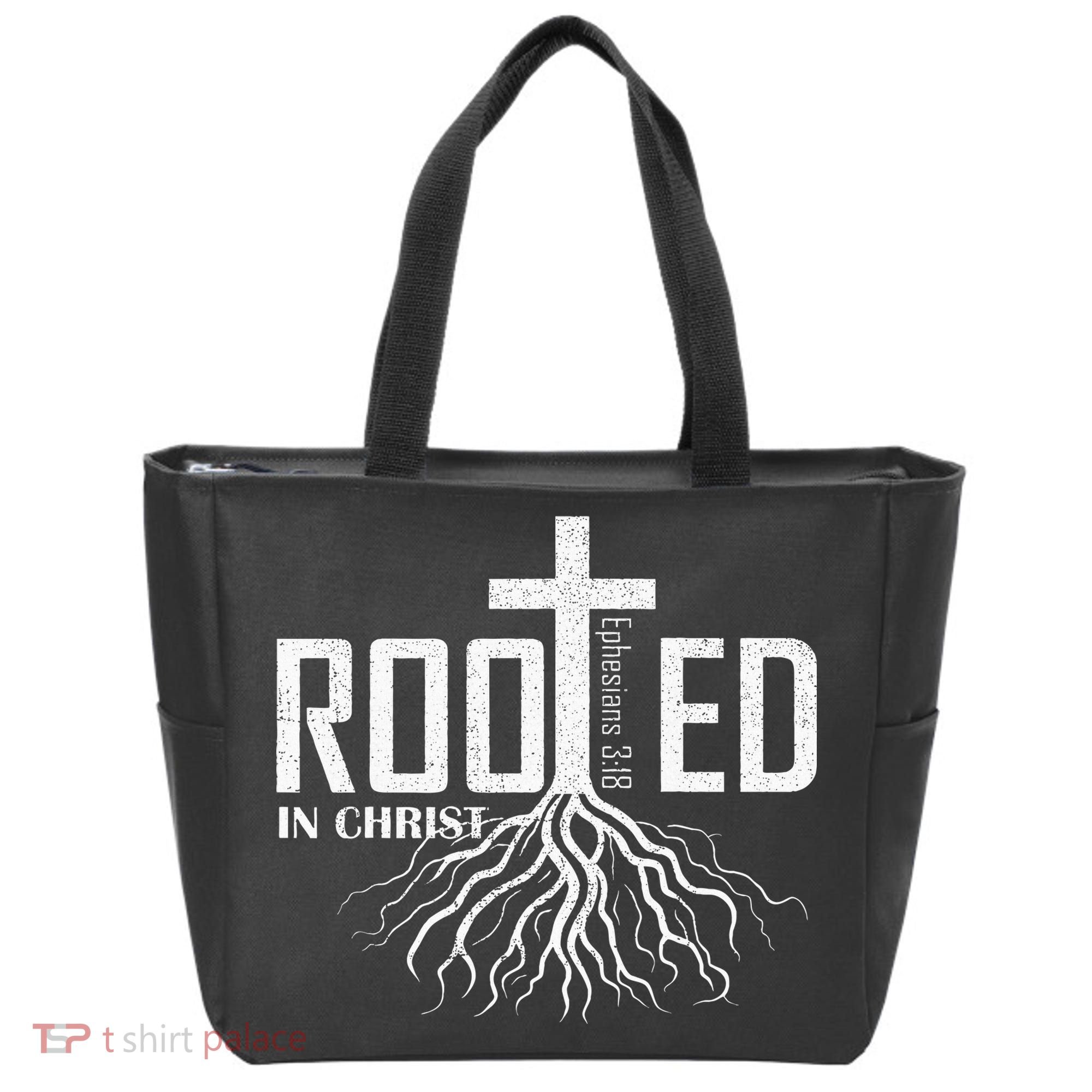 Rooted In Christ Christian Religious Christian Tote Bag