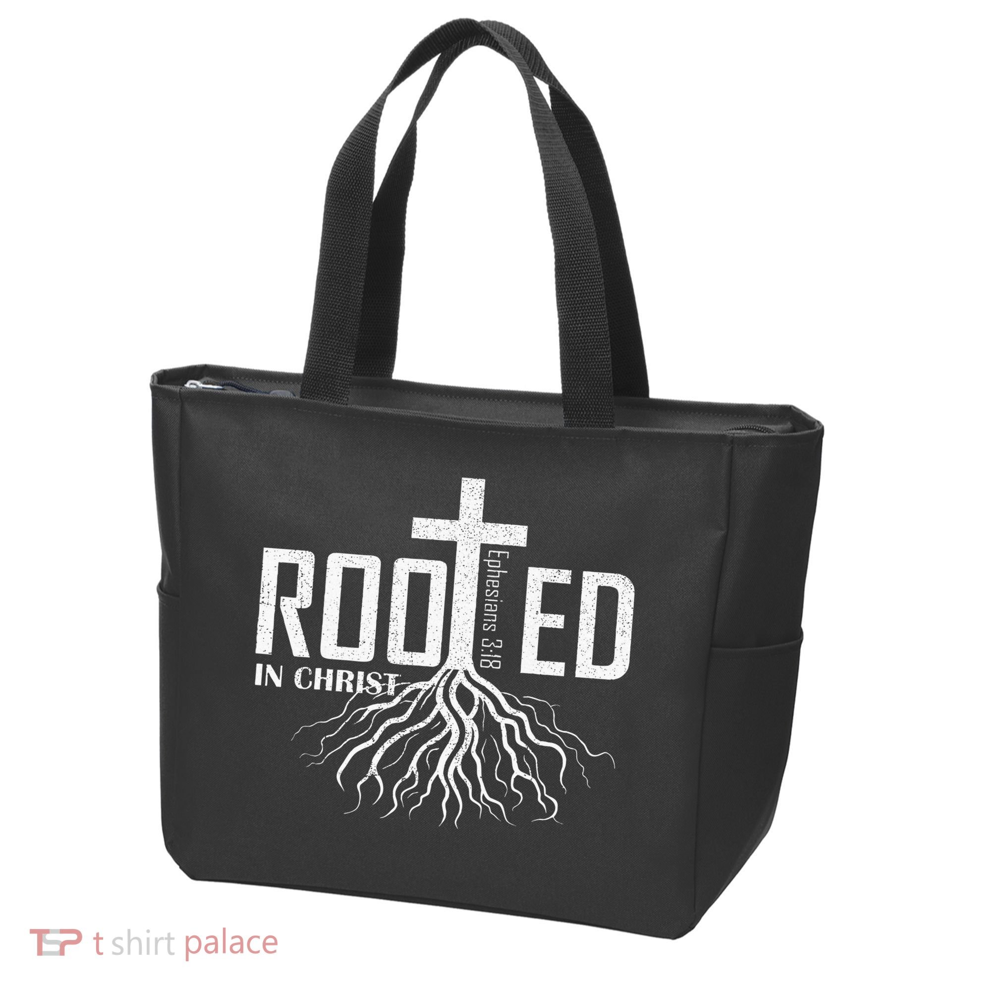 Rooted In Christ Christian Religious Christian Tote Bag