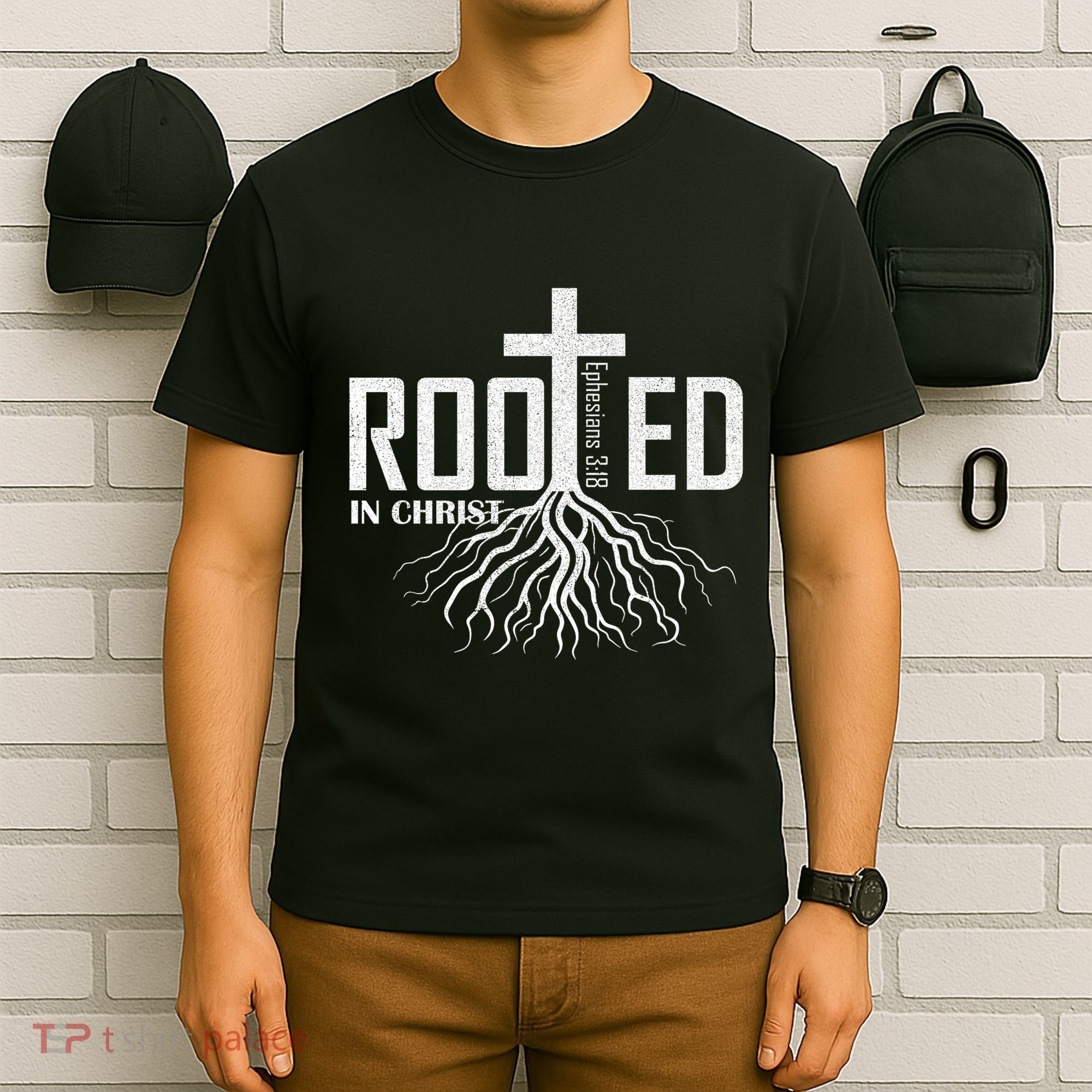 Rooted In Christ Christian Religious Christian T-Shirt