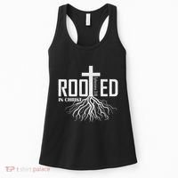 Rooted In Christ Christian Religious Christian Women's Tank Top thumb 0