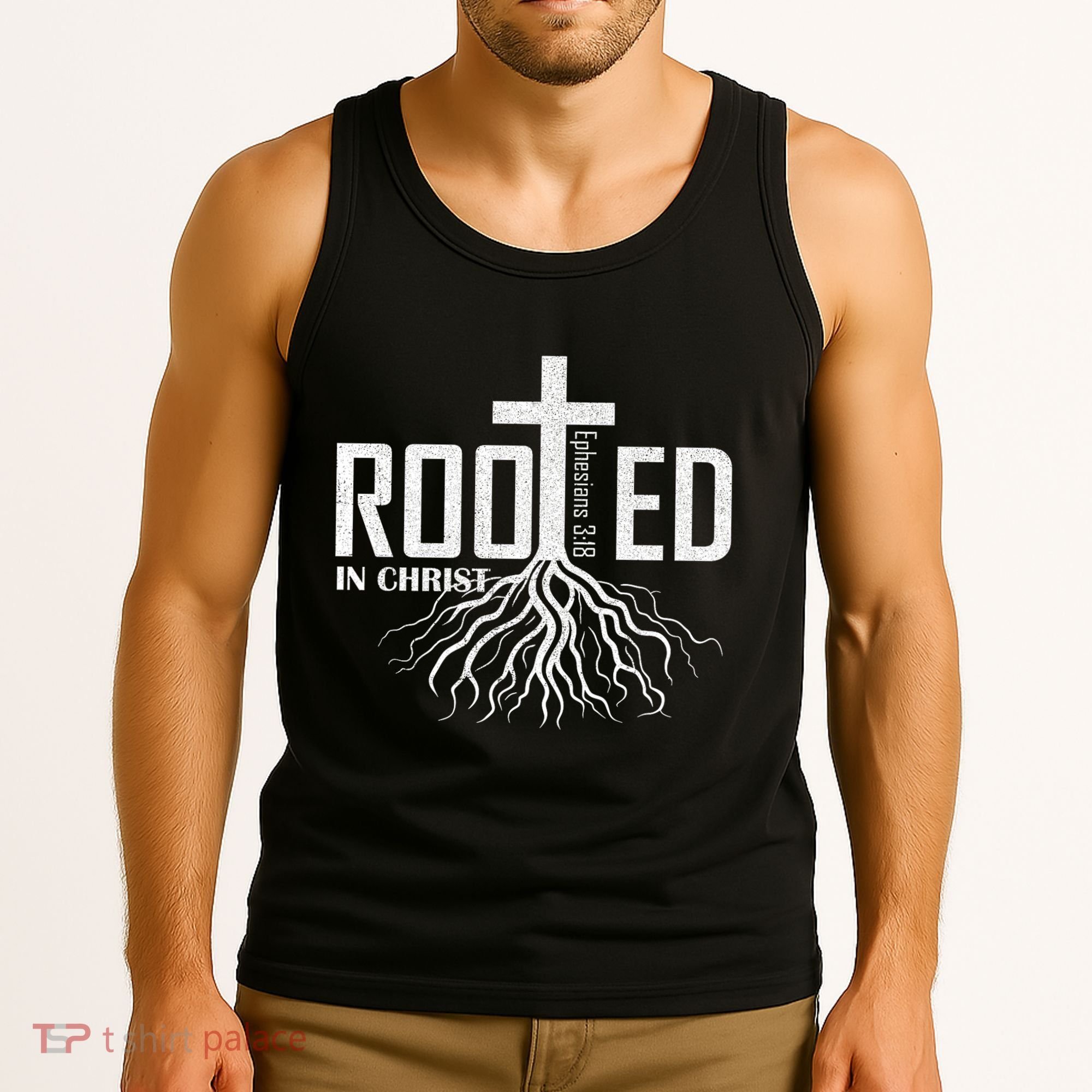 Rooted In Christ Christian Religious Christian Tank Top