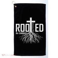 Rooted In Christ Christian Religious Christian Golf Towel thumb 0