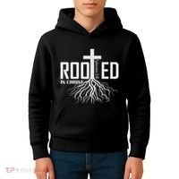 Rooted In Christ Christian Religious Christian Kids Hoodie thumb 4