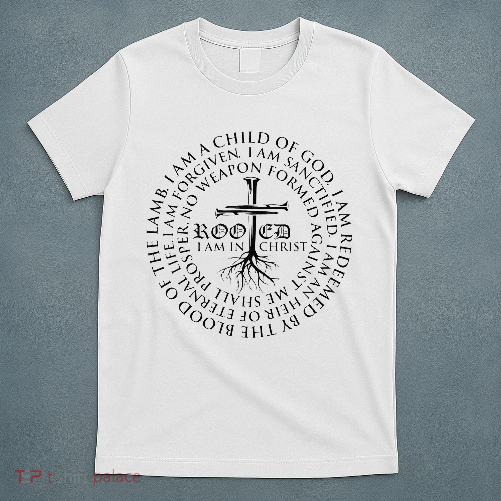 Rooted in Christ Religious Christian Jesus Vintage T-Shirt