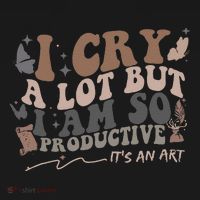 Retro I Cry A Lot But I Am So Productive Funny Trending Meme Backpack thumb 2