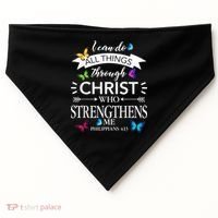 Religious I Can Do All Things Through Christ Butterfly Art USA-Made Doggie Bandana thumb 0