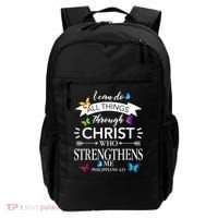 Religious I Can Do All Things Through Christ Butterfly Art Backpack thumb 0