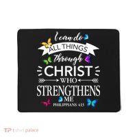 Religious I Can Do All Things Through Christ Butterfly Art Mousepad thumb 0