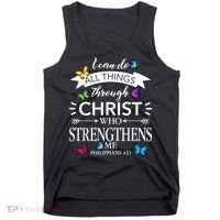 Religious I Can Do All Things Through Christ Butterfly Art Tank Top thumb 0